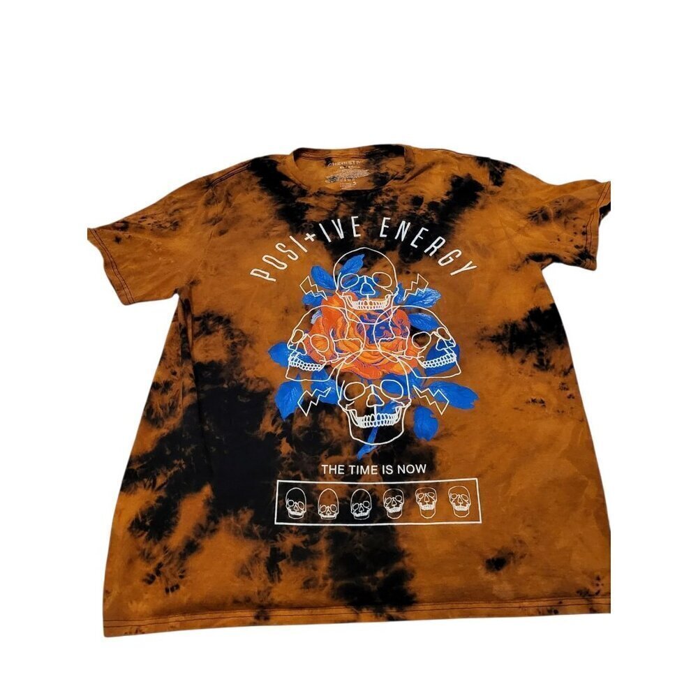 Men's Chemistry Posi+ive Energy Graphic T-Shirt Brown Camo Size XL